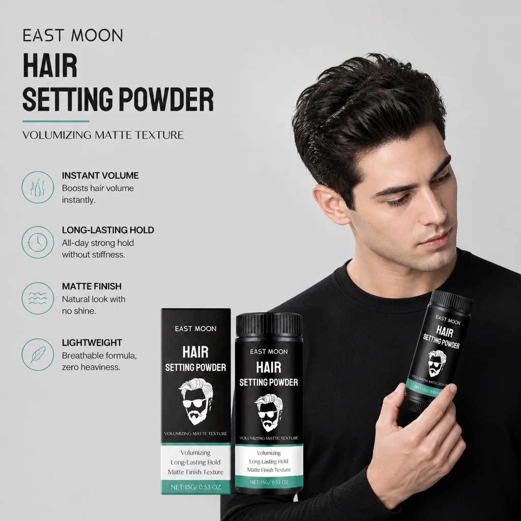 Hair Setting Powder Instant Volumizing Matte Finish Long Lasting Hold Lightweight Breathable Styling Powder For Daily Hairstyle