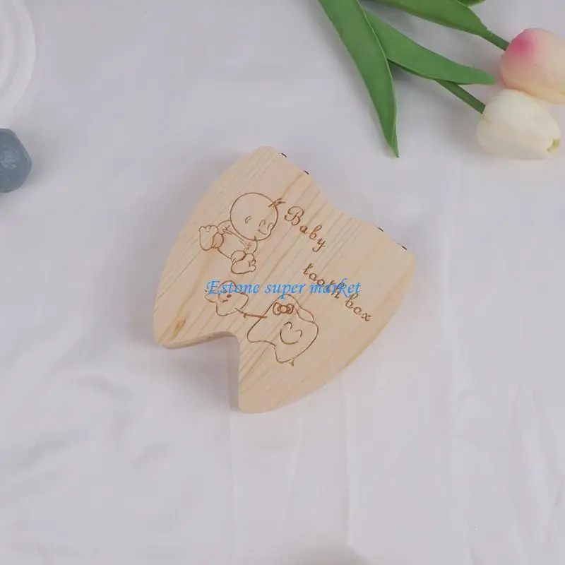 090B Wooden Kids Teeth Keep Memories Alive Commemorative Gift