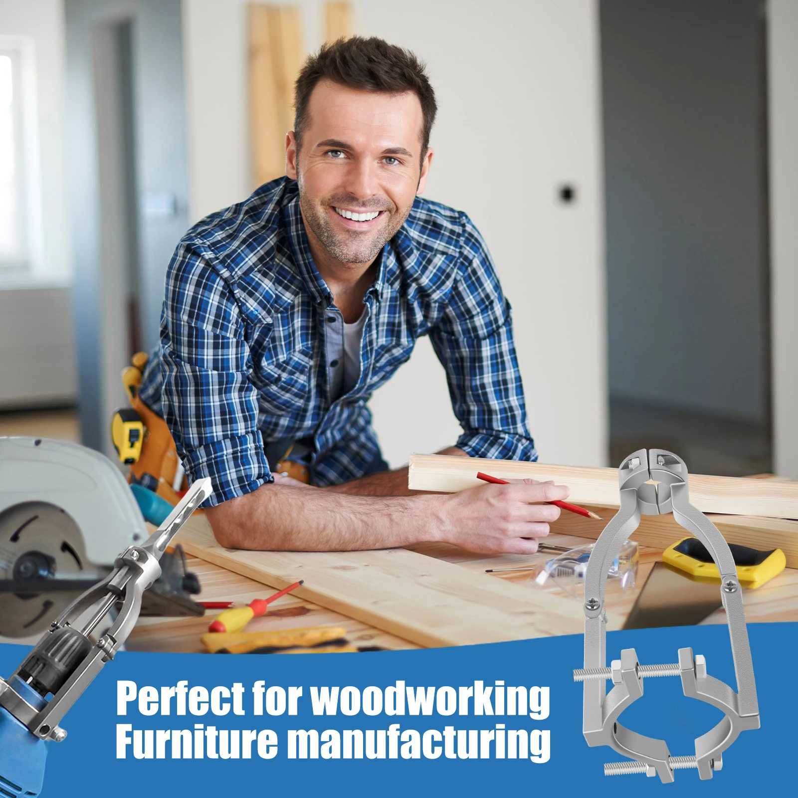 사각 구멍 드릴 비트 어댑터 카바이드 사각 구멍 드릴 고정 브래킷 6.4/8/11/12.7mm 목공용 모티징 치즐 드릴