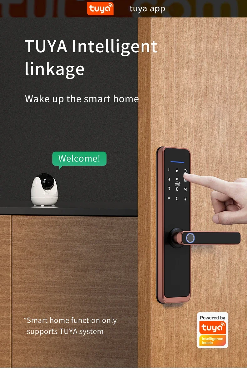 TTlock wifi smart door lock Tuya zigbee Wifi 5572 6072 6068 6085 4585 mortise tuya wifi fingerprint Code Card digital door lock