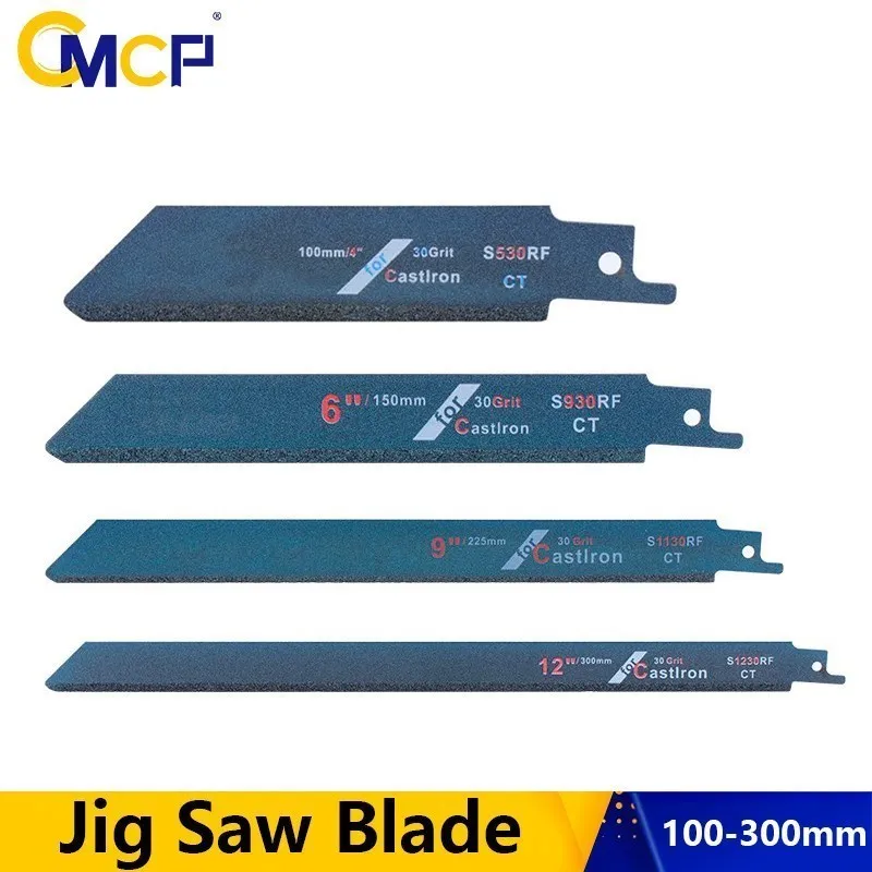 CMCP Jig Saw Blad 100/150/225/300mm 30 Grit Diamond Reciprocating JigSaw Blades For Cutting Tile,Granite,Marble,Glass,Cement