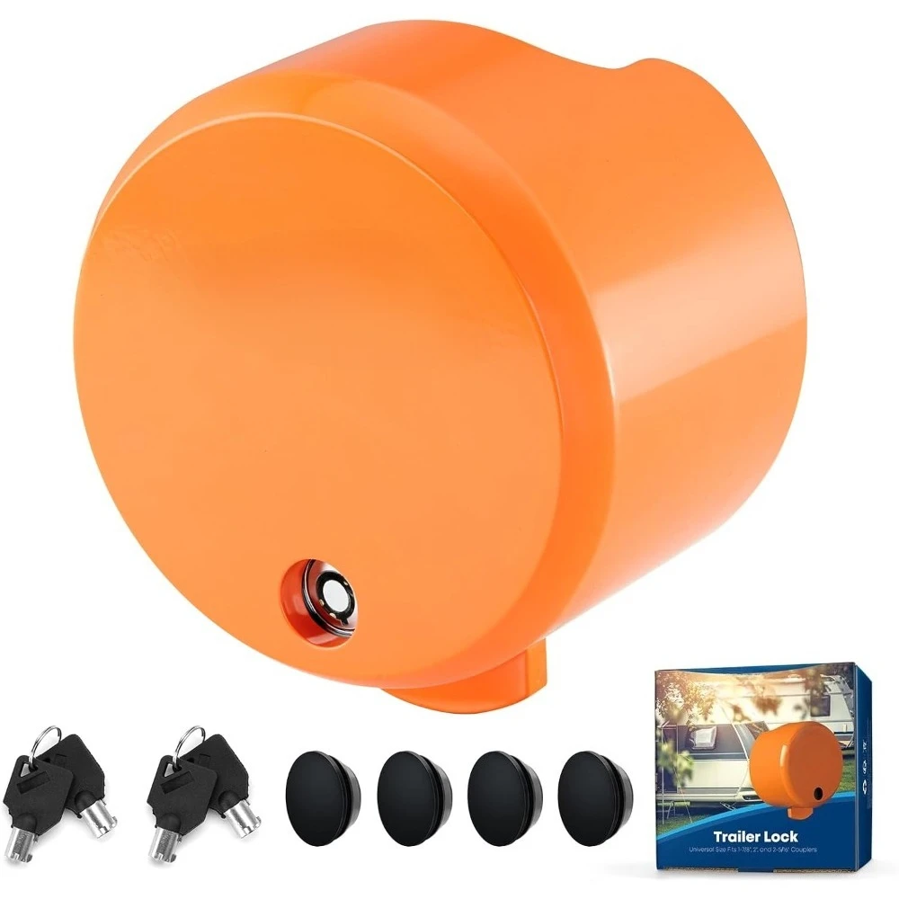 

Heavy Duty Trailer Coupler Lock, RV Trailer Locks fit 2-5/16 inches, 2", 1-7/8" Couplers, Durable Structural - Popular