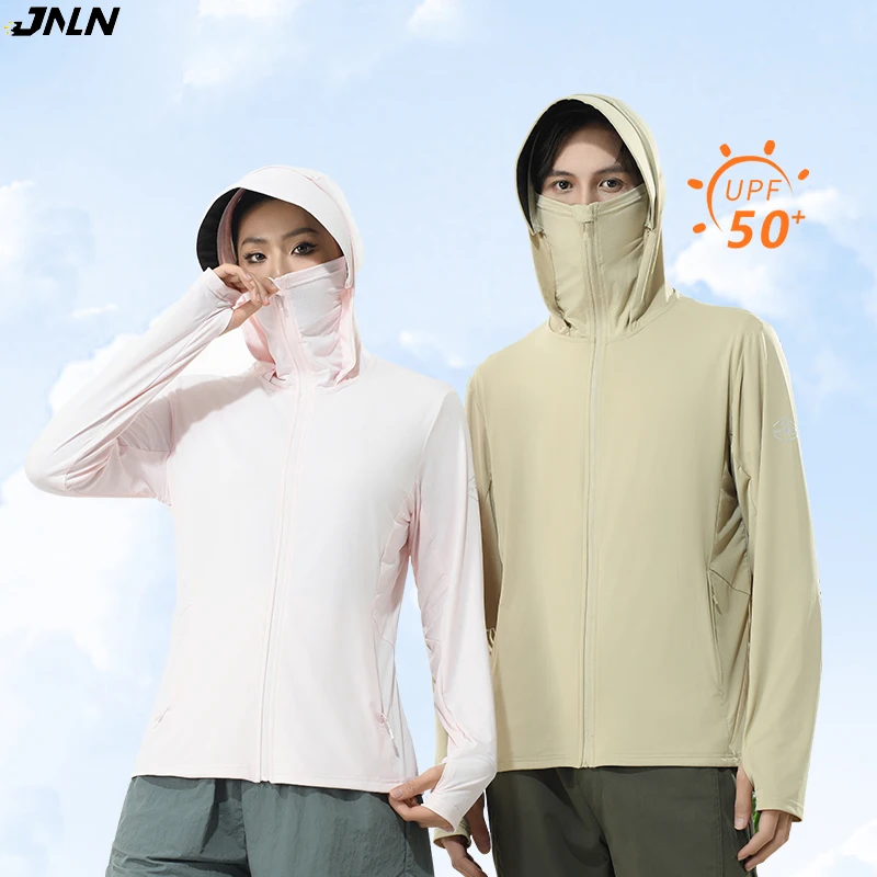 

JNLN Men's Women's Hiking Jackets Summer Sun Protection Quick Dry Coat Outdoor Camping Trekking Climbing Clothes Soft Elasticity