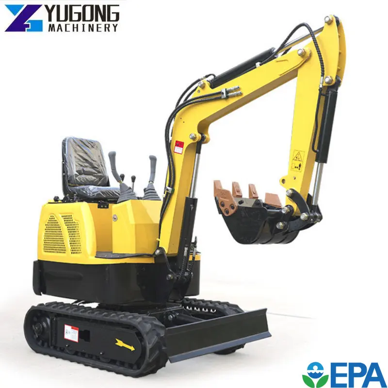 China Mini Excavator 0.8t Small Digger 1 Ton Excavator With Rubber Track Crawler Excavator Crawler High Digging Power Excavators