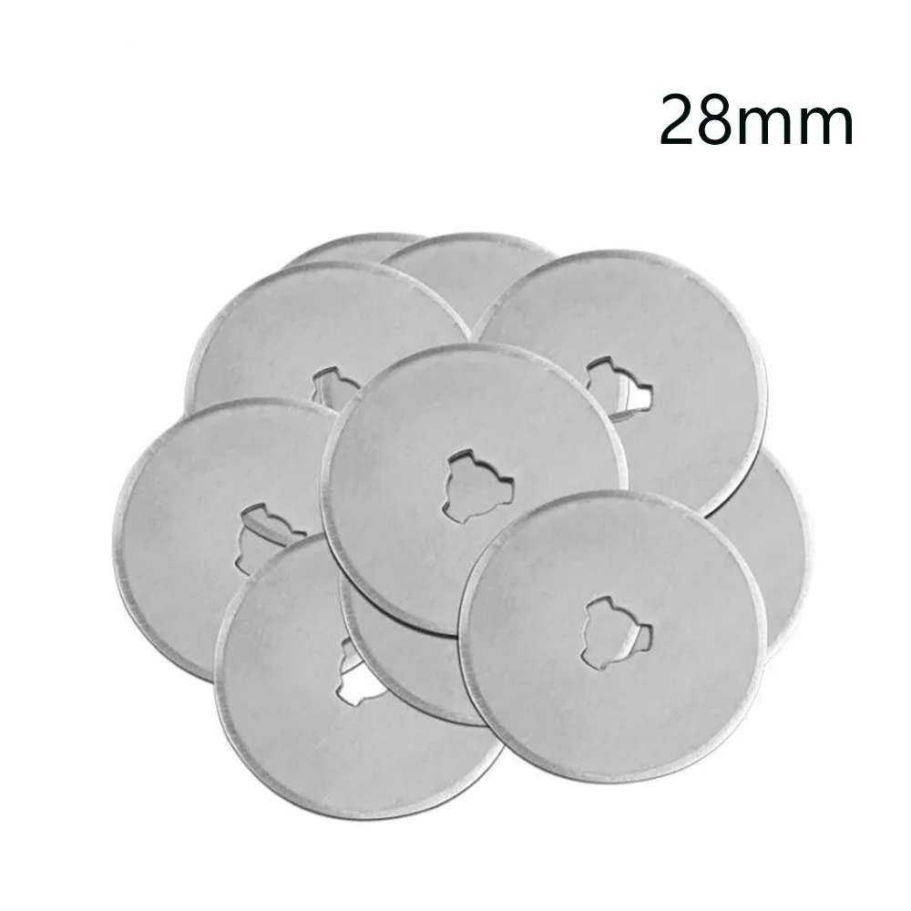 28mm Rotary Cutter Refill Replacement Spare Blades Discs Leather Craft Knife Circular Blade Cutting Sewing Tool Carbon Steel 60#