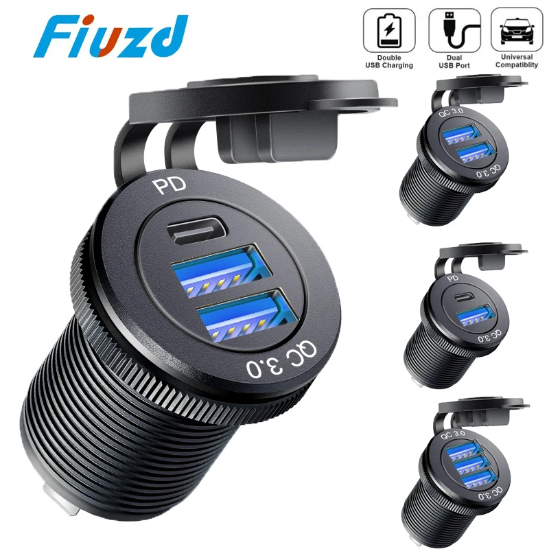 

Quick Charge 3.0 USB Outlets tomada usb 12v automotiva car usb charg Cigarette Lighter Socket Waterproof USB Fast Charge