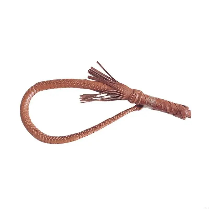 

Leather Riding Crop Paddles Tassels Whip for Equestrians Outdoor Training Race