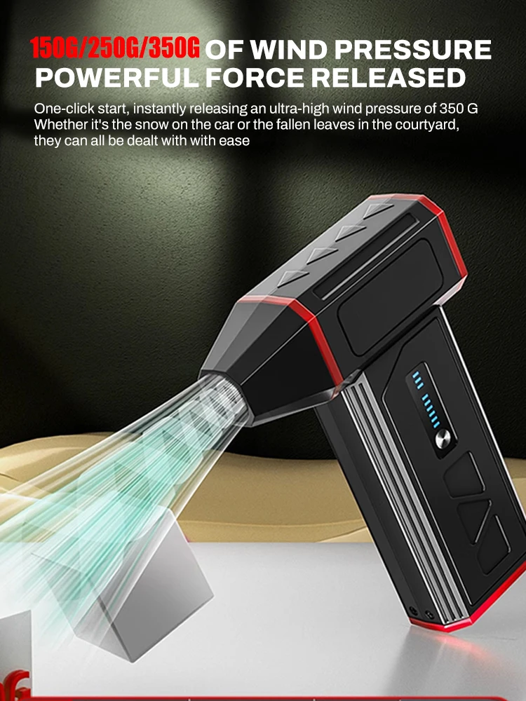 

150g-350g Thrust Brushless Electric Turbo Jet Fan High-Speed Turbo Violent Fan USB Rechargeable Powerful Dust Blower 10000mAh