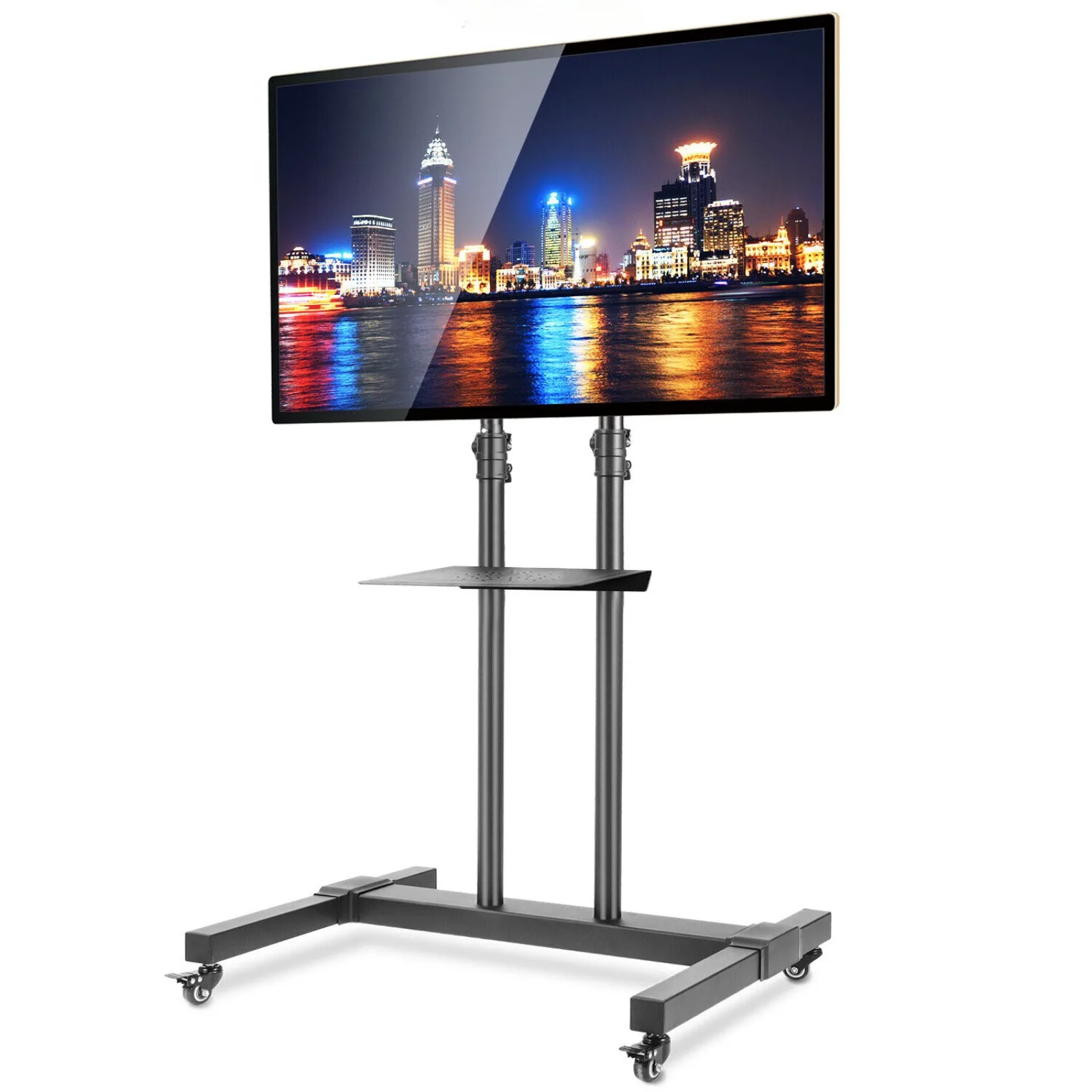 

US Rolling TV Stand Mobile TV Cart with Locking Wheel for 32-80 inch Flat Screen TV