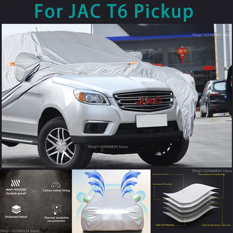 

For JAC T6 210T Full Car Covers Outdoor Sun uv protection Dust Rain Snow Protective Auto Protective Pickup cover