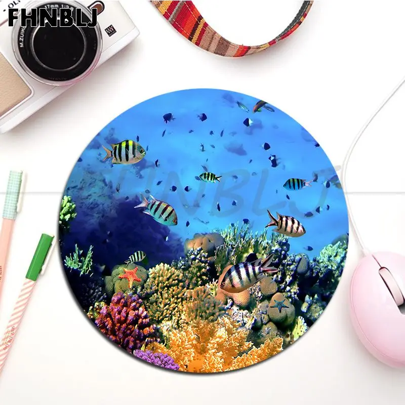 Fish Ocean Scenery Rubber Small Thickened Mouse Pad Oversized Gaming Keyboard Mat Desk Set Accessories Padmouse Desk Play Mats