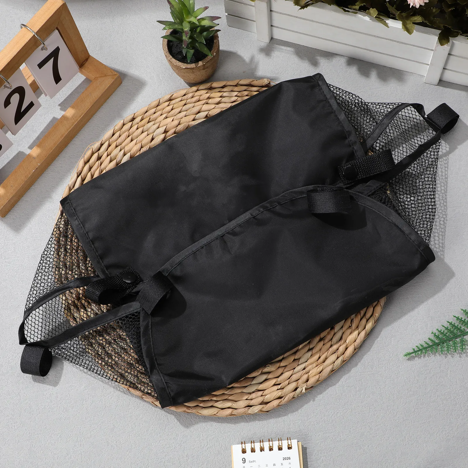 

Baby Stroller Storage Basket Oxford Cloth Wear Resistant Stroller Organizer Bag Under Bottom Storage Basket Large Capacity