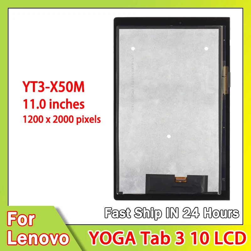 

GEFENSI 10,1-дюймовый новый ЖК-дисплей для Lenovo Yoga Tab 3 10 YT3-X50F YT3-X50M YT3-X50L ЖК-дисплей с цифровым преобразователем сенсорного экрана в сборе
