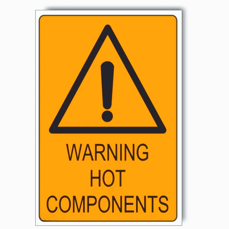 Car decoration stickers FOR Warning - Hot Components Sign  20CM PVCKK