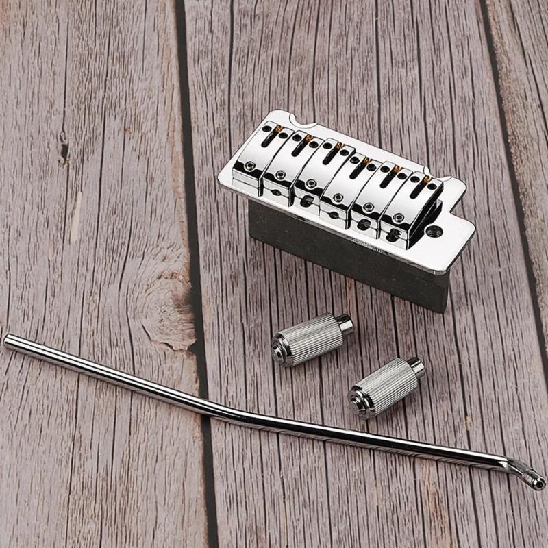 جسر سروج على شكل حرف T مطلي بالكروم سريع التركيب لأربعة سلاسل جيتار هيكل من سبائك الألومنيوم #4