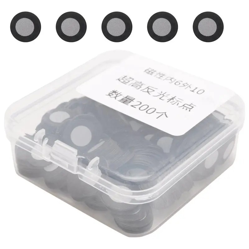 [NEW!A93G】 200 Pcs 3D Magnetic Tracking Dot For Scanner Inner 6.0 Mm Outer 10 Mm Scanning Reference Point Marker For 3D Scanning