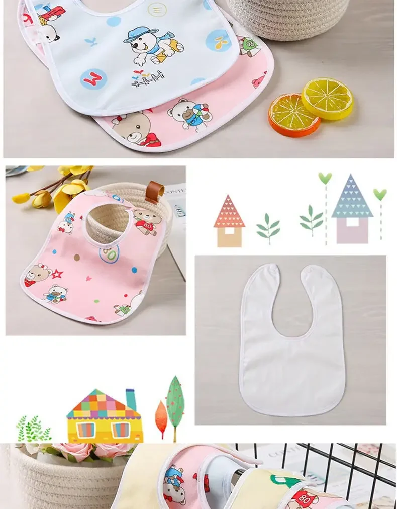 1PCS Baby Bibs Cotton Waterproof Bib Children Feeding Clothes Protection Kids Toddler Scarf for Newborns Boys Girls Accessories