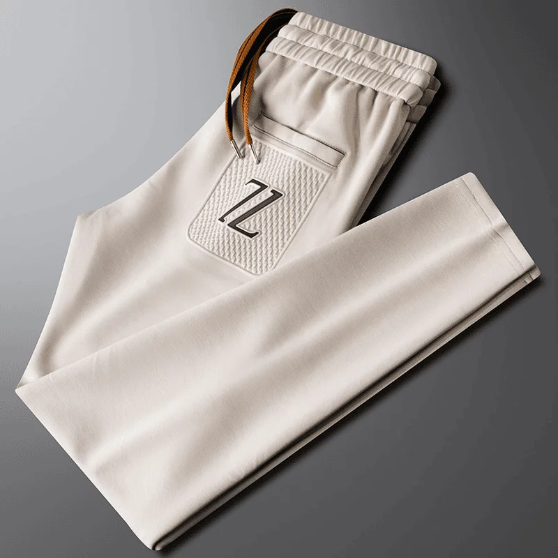 New men's light luxury straight leg casual pants, fashionable and versatile, slim fit men's pants