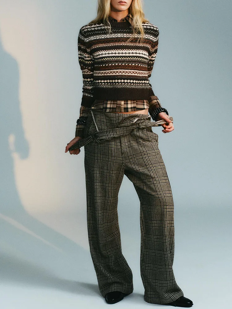 スイートエレ 快適な新作冬ニットセーター 花柄刺繍 カジュアル ルーズフィット ロングスリーブ ラウンドネック スリーブフォ...