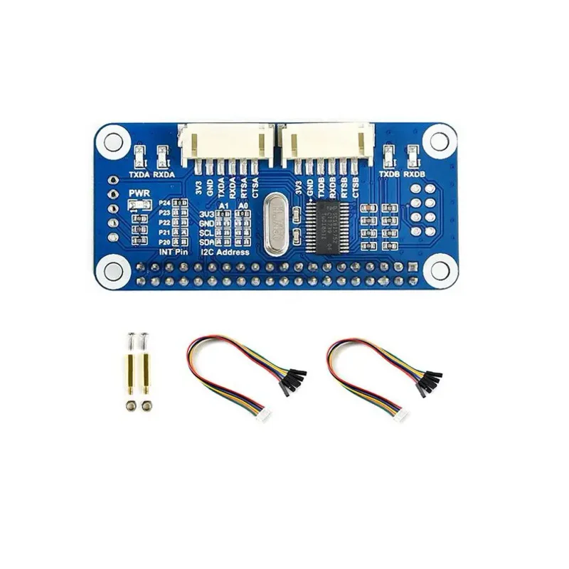 2-Channel UART Serial Expansion Board Module HAT Starter Kit For RPI Raspberry Pi 0 Zero 2 0W WH 2W A 3B 3 Model B Plus 4 4B 5