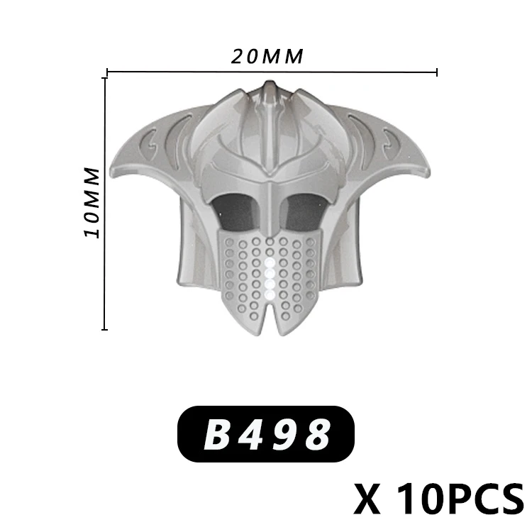 

Helmet Armour Sword Axe Shields Weapons Accessories Figures Medieval Military Bricks Toys for Children Gifts PJT051 10PCS