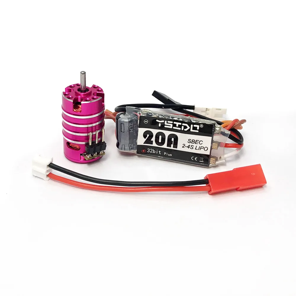 YSIDO 1625 3500/6000/7500/11000KV Brushless Motor 2.0mm Shaft w/ 20A ESC Combo for Wltoys Traxxas RC 1/24 1/28 mini Car Model