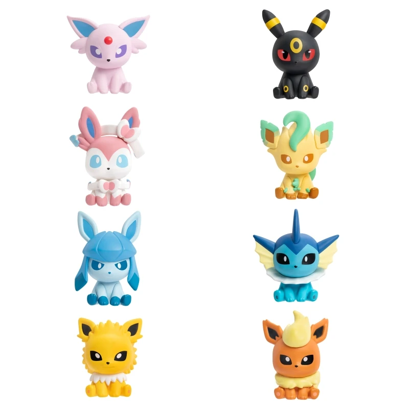 Pokemon Anime Poke Ball Actionfiguren Minipuppen von Dragonite Sylveon Gengar Vulpix von echtem Originalmodell Ornament Spielzeug Geschenk