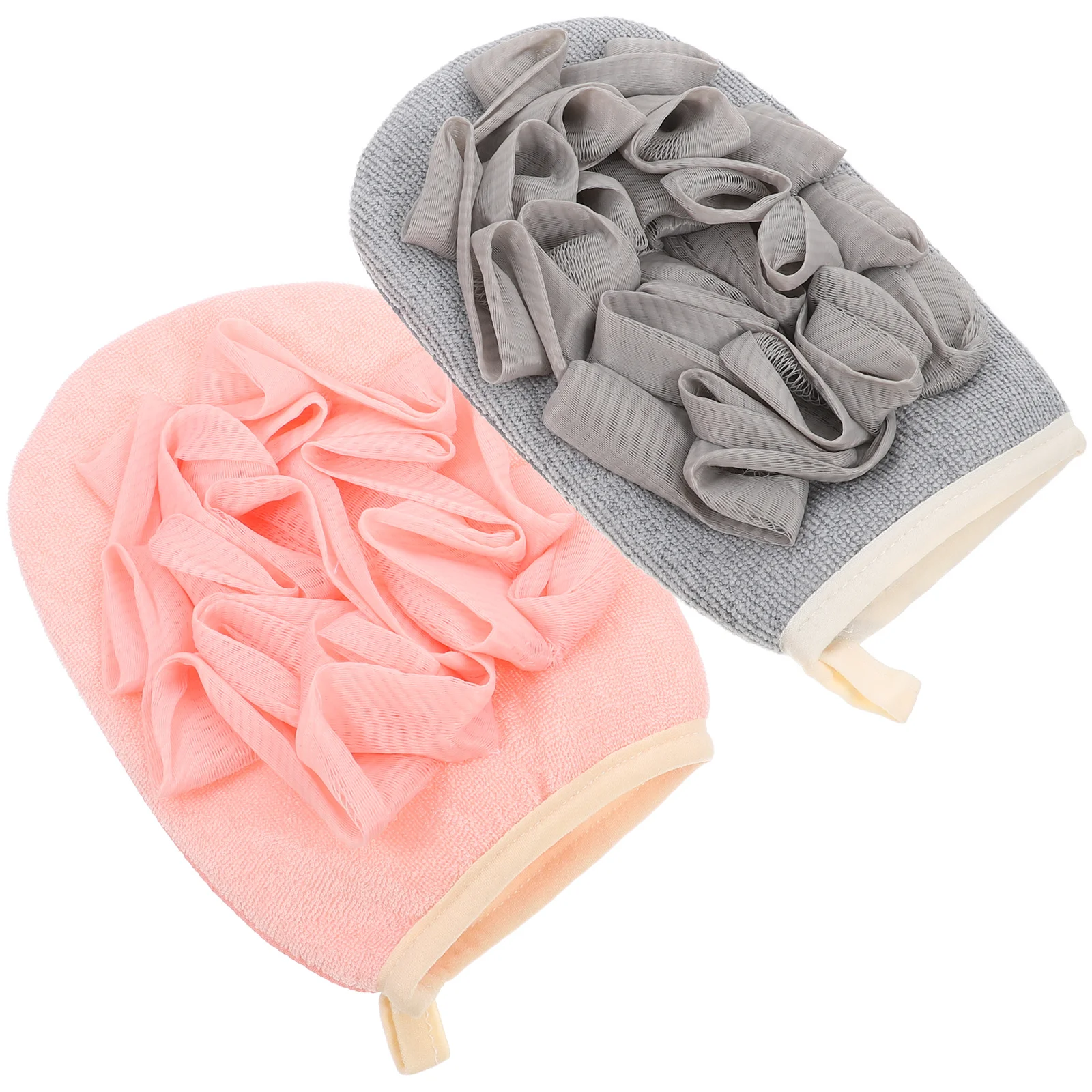 

2Pcs Shower Scrub Gloves Exfoliating Bath Mitt Set for Men Women Back Face Neck Palm Deep Clean Comfortable Non Irritating