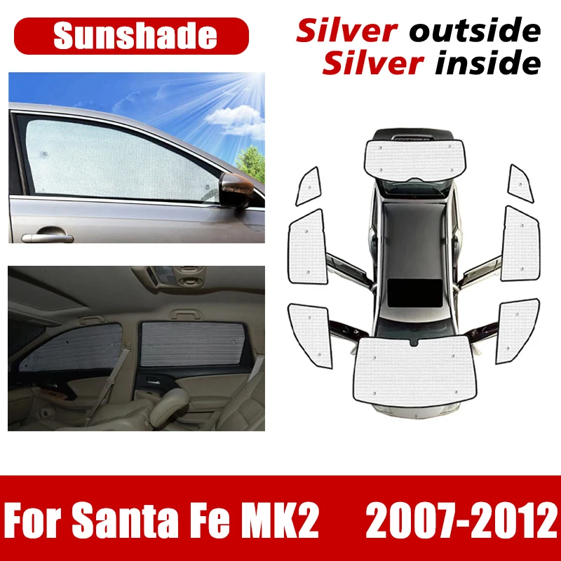 

For Hyundai Santa Fe 2007~2012 CM MK2 Car Anti-UV Sun Visor Windshield Sunshades Window Sun Protection Visors Car Accessories