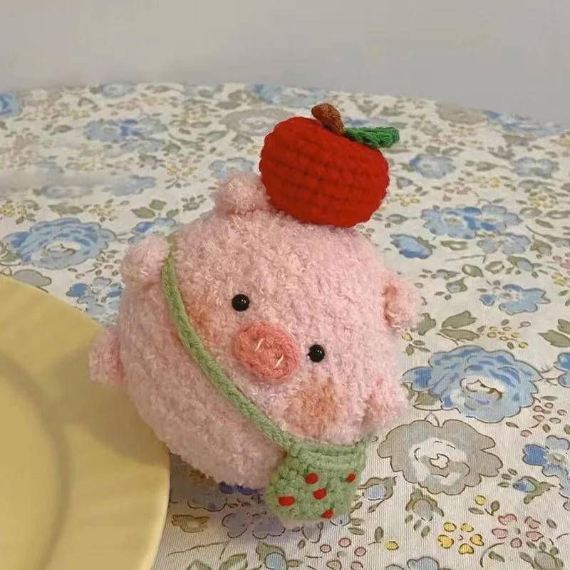 Cute Piggy Pendant Handmade Knitted Yarn With Wool DIY Crochet Knitted Material Hooked Woven Handmade Crochet Doll Decor