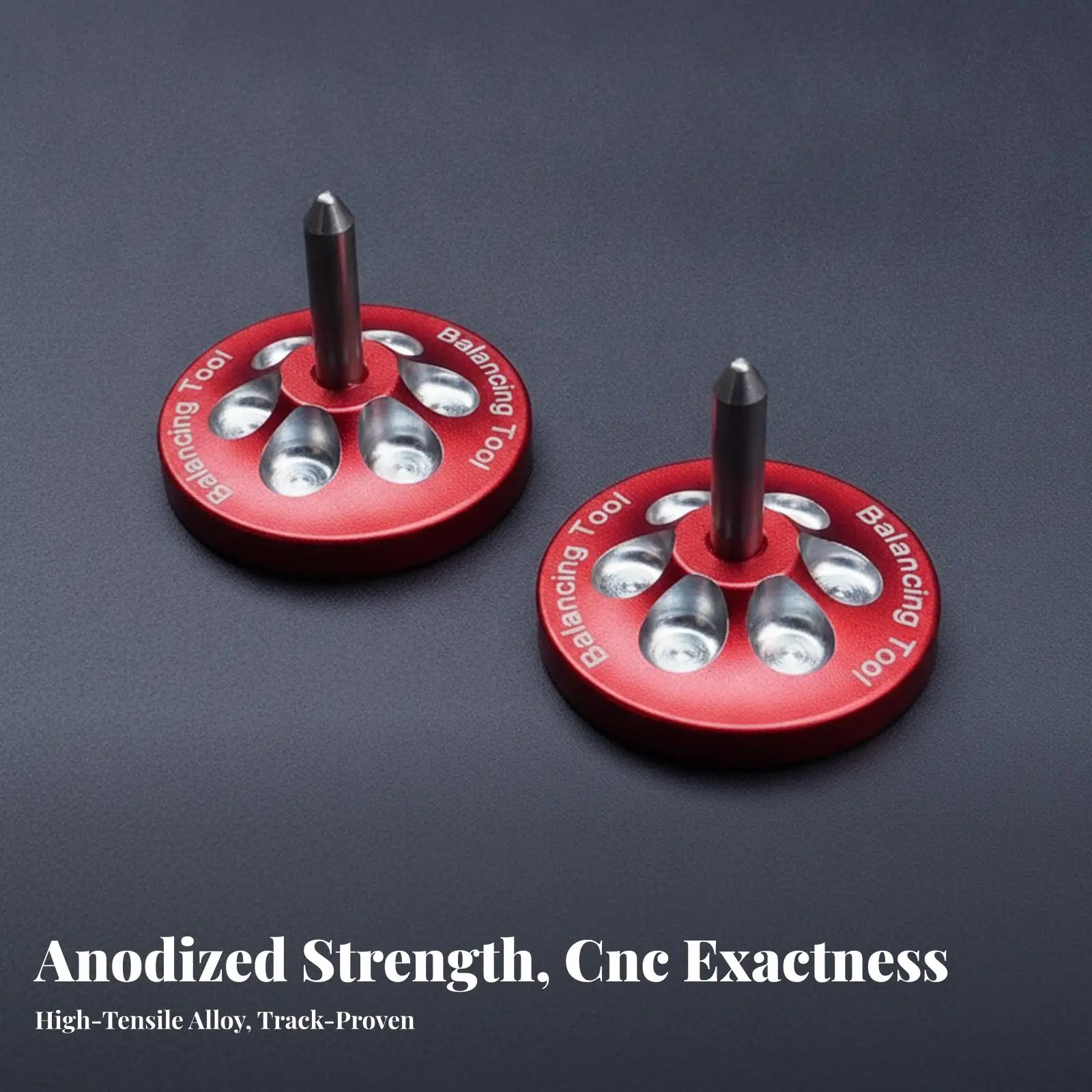 2 Pieces RC Chassis Balancing Tool | CNC-Machined Metal Construction, Low-Profile Circular Design, RC Balancing Tool with