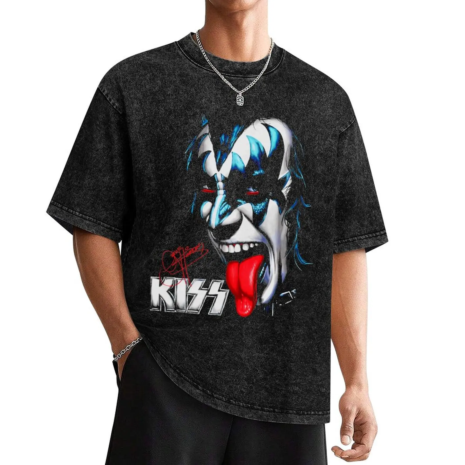 

KIZZ rock n roll T-Shirt anime figures Aesthetic clothing anime tshirt Men's cotton t-shirt