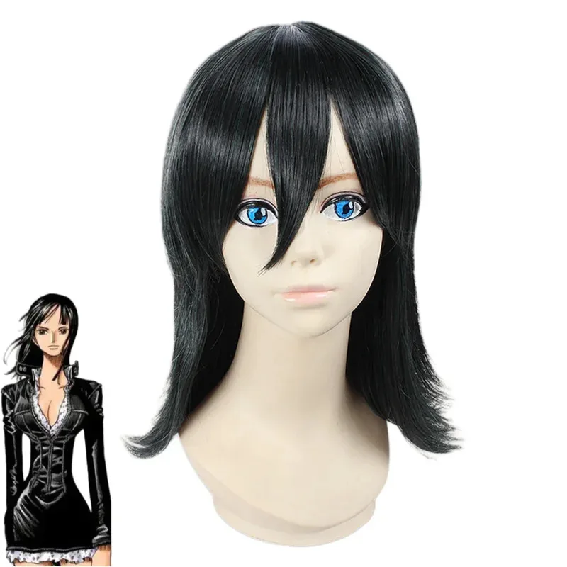 Disfraz de CyAnime Nico Robin, disfraz de Miss Allsunday, uniforme negro de PU, vestido de manga larga para mujer, traje Sexy de fiesta de cumpleaños y Carnaval