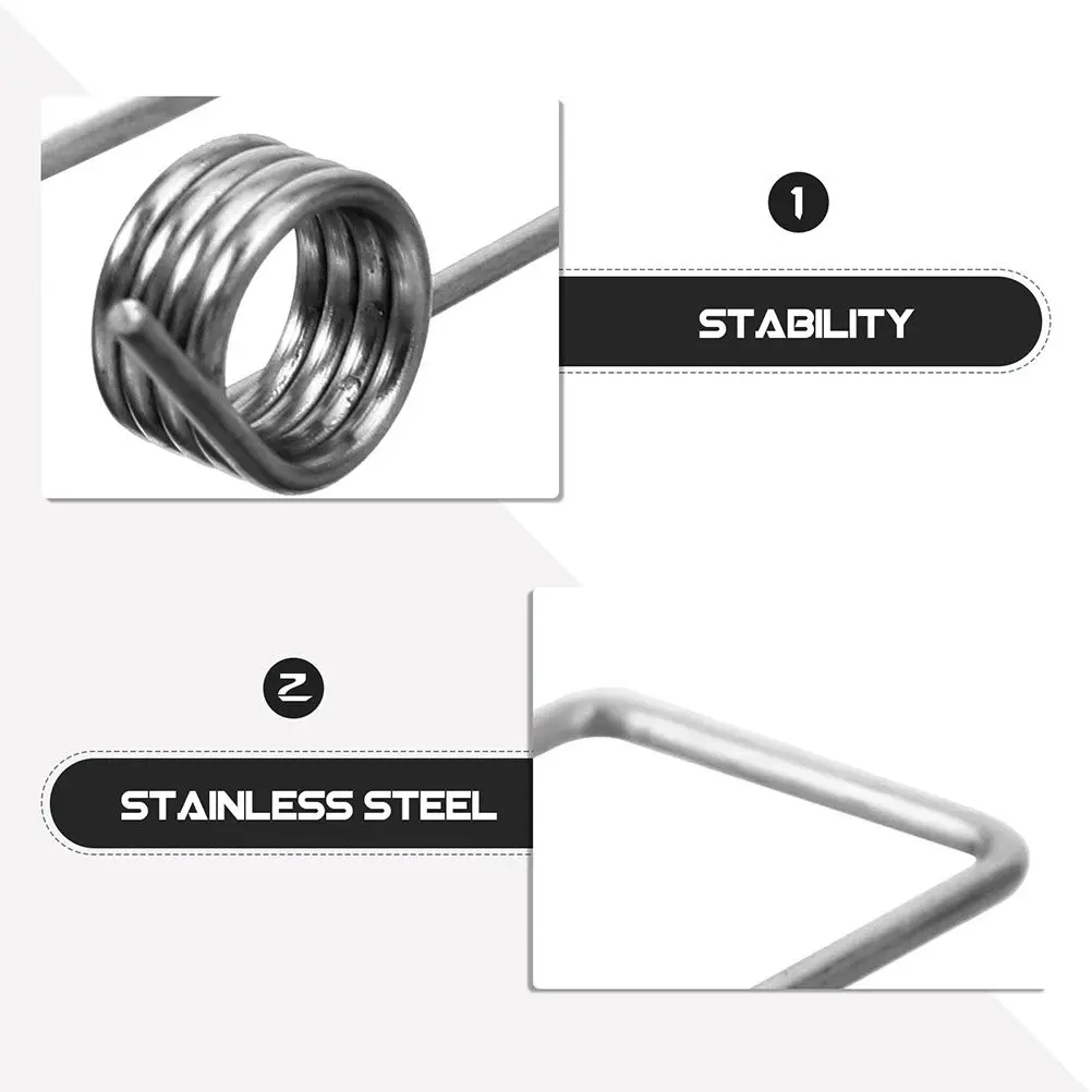 

10Pcs 1x8mm 4 Coils Double Torsion Springs for Garbage Can Lid，304 Stainless Steel Wire Springs for Flip-Top Trash Can