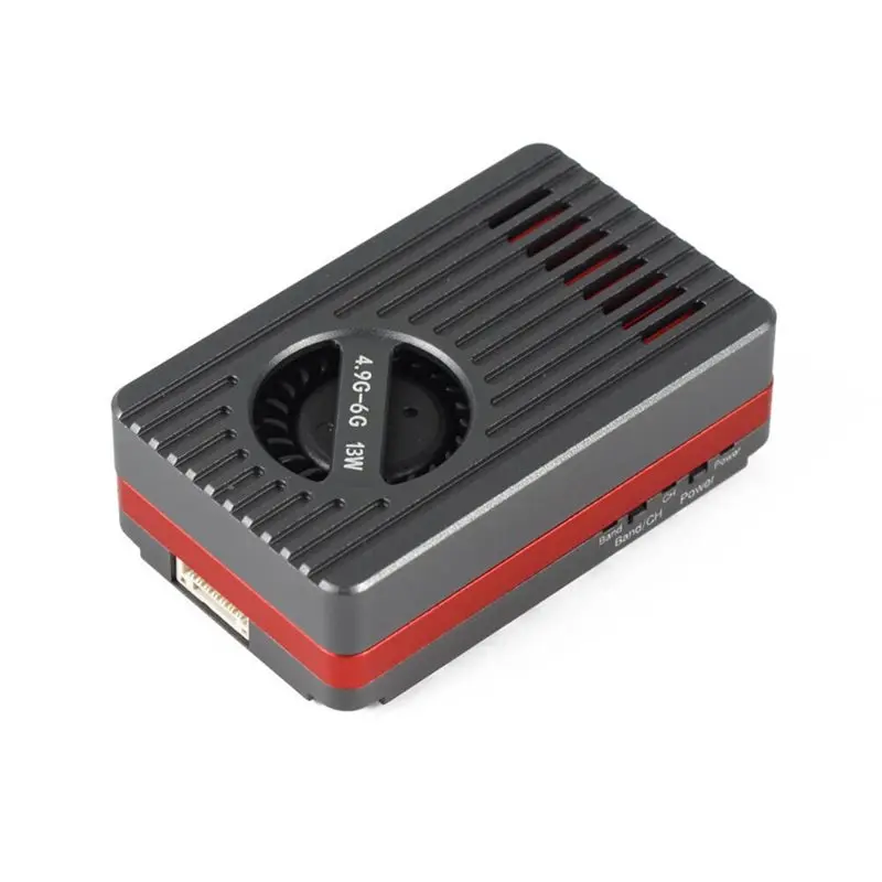 T24C High-Power For RC FPV Video Transmitter 13W 4.9G-6G VTX 80CH SMA Interface For Long Range Fixed-Wing Drones