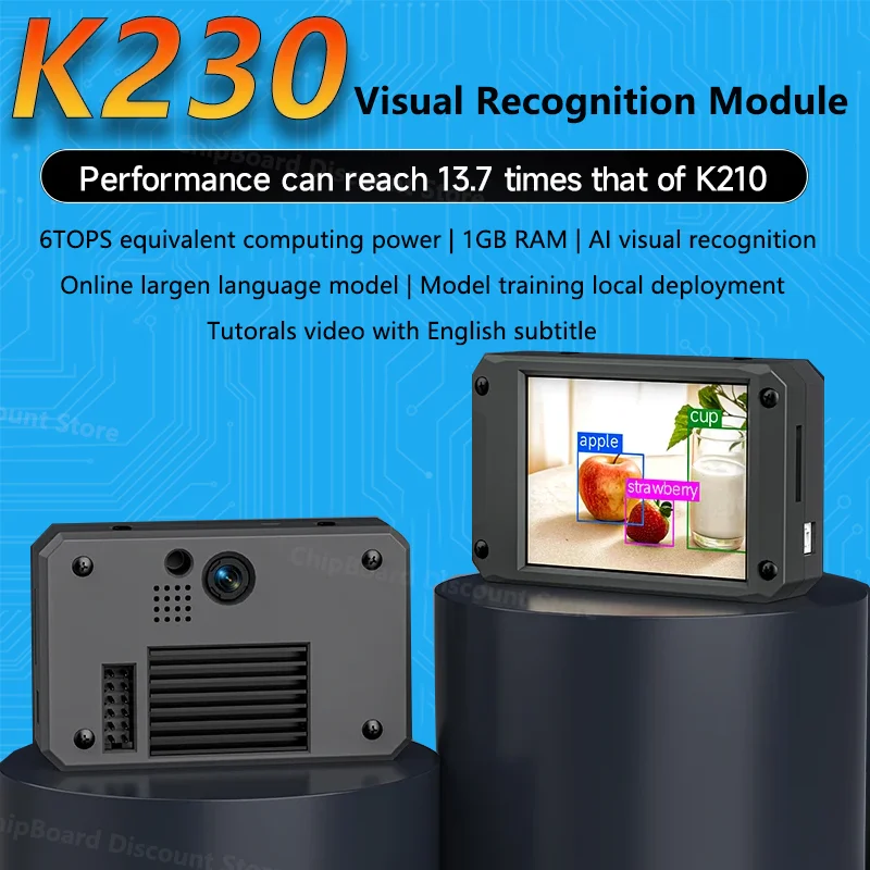 

K230 AI Vision Module 2MP Kendryte K230 Chip With 2.4-inch HD Touch Screen For DIY Robot Car Kit