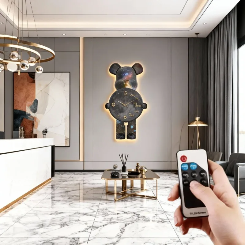Large Art Wall Clock Digital Led Silent Wall Clock Mural Modern Watches Living Room Decoration Bedroom Interior Home Ornaments
