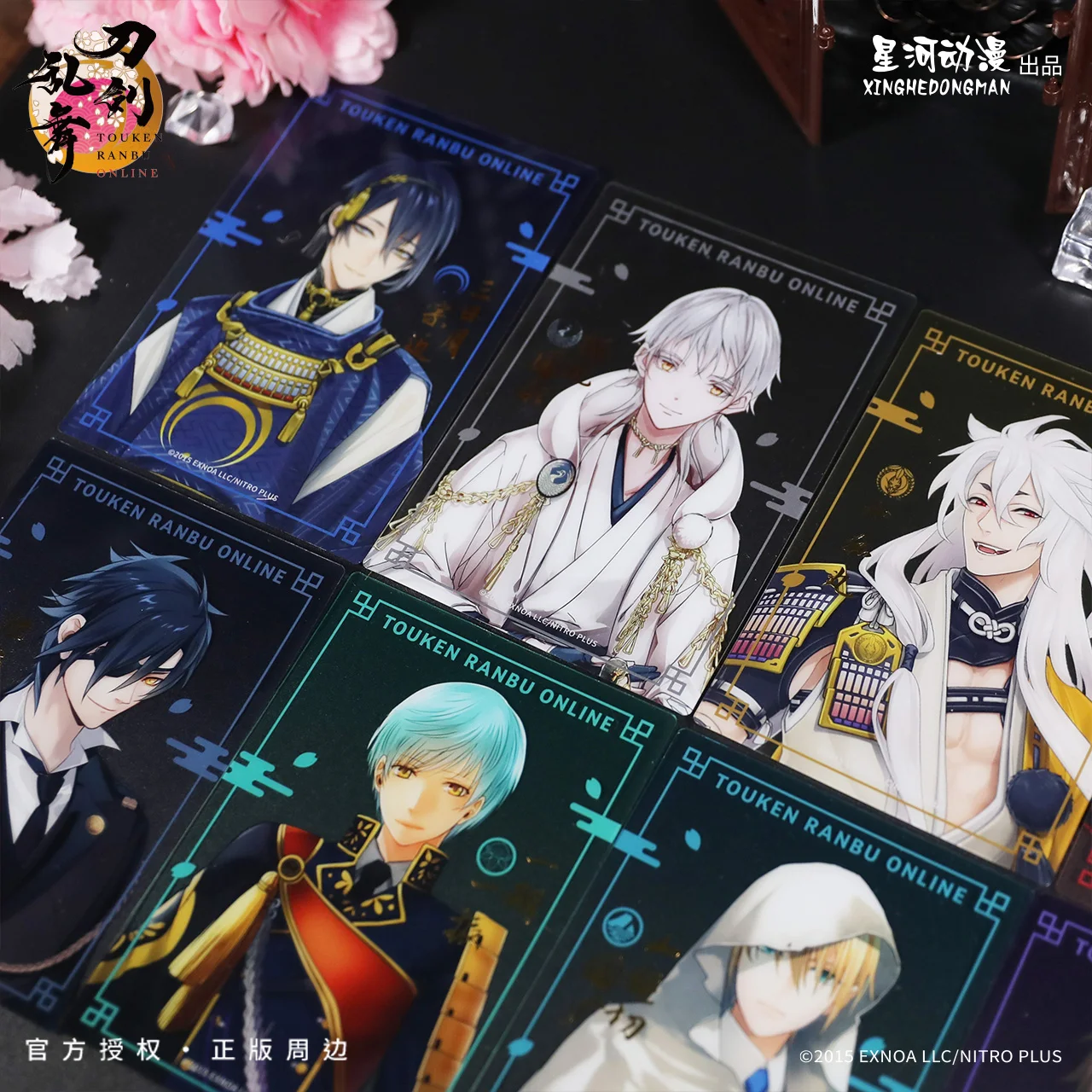 Touken Ranbu Mikazuki Mitsutada Kashuu Kiyomitsu Tsurumaru China autorización oficial serie de pintura diaria tarjeta para mascotas