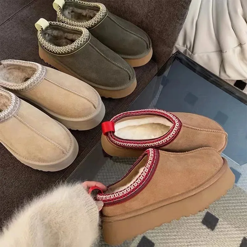 

Новые зимние ботинки для женщин, зимние кашемировые теплые ботинки на платформе без каблука, полутапочки, хлопковая женская обувь Q426