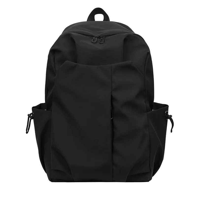 New High Capacity Student Backpack Minimalist Trend Book Bag Korean Edition Solid Color Leisure Travel Backpack for Men and Wome