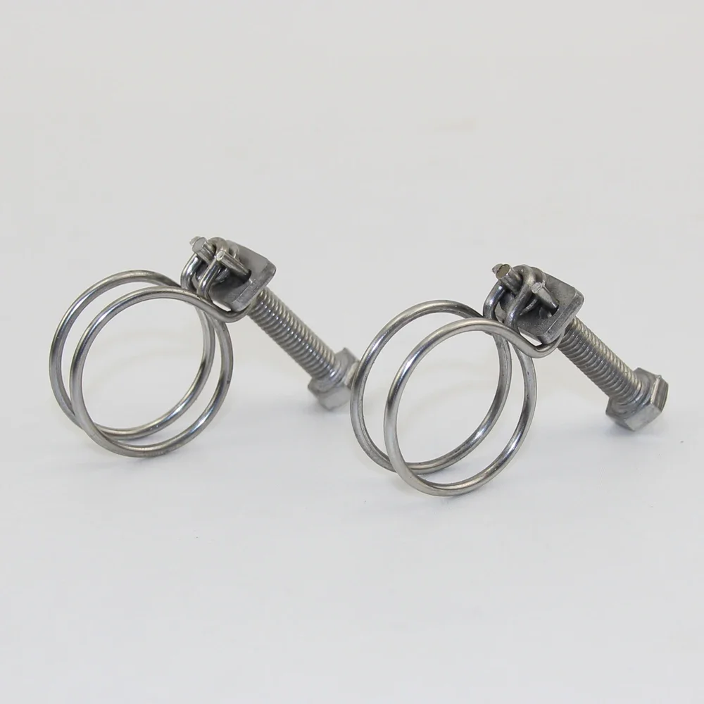 1 PCS 304 stainless steel 2mm 3mm wire diameter clamp Clamp spring double steel wire throat clamp fitting clip