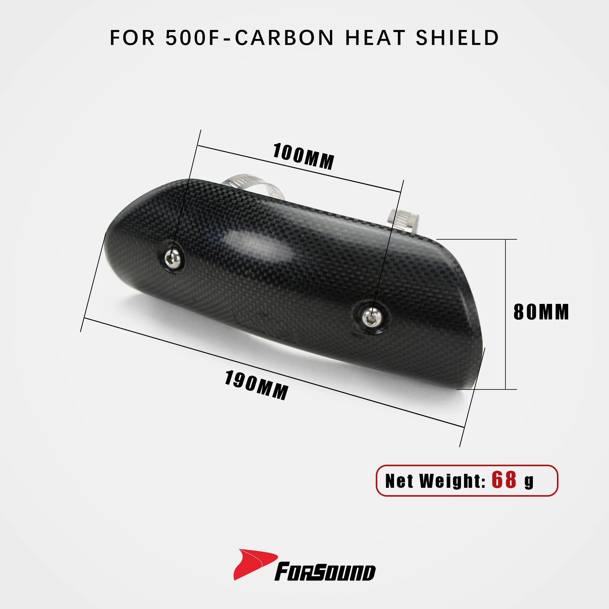 For ZXMOTO ZX500F 500F Motorcycle Carbon Fiber Exhaust Muffler Heat Shield Anti-Scald Pipe Protector Guard Modified Accessories