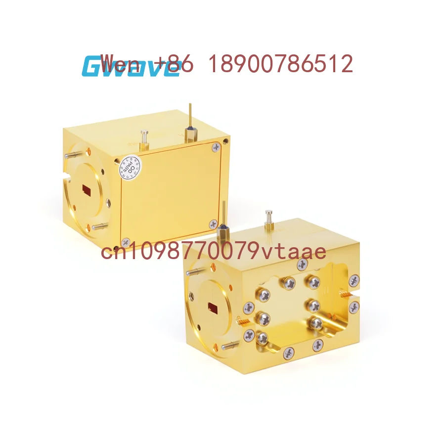 Gwave Waveguide WR19 18dB Gain 4dB Noise Figure 40-60 GHz 50 Ohm Coaxial Connector Wide Band RoHS Compliant Low Noise Amplifier