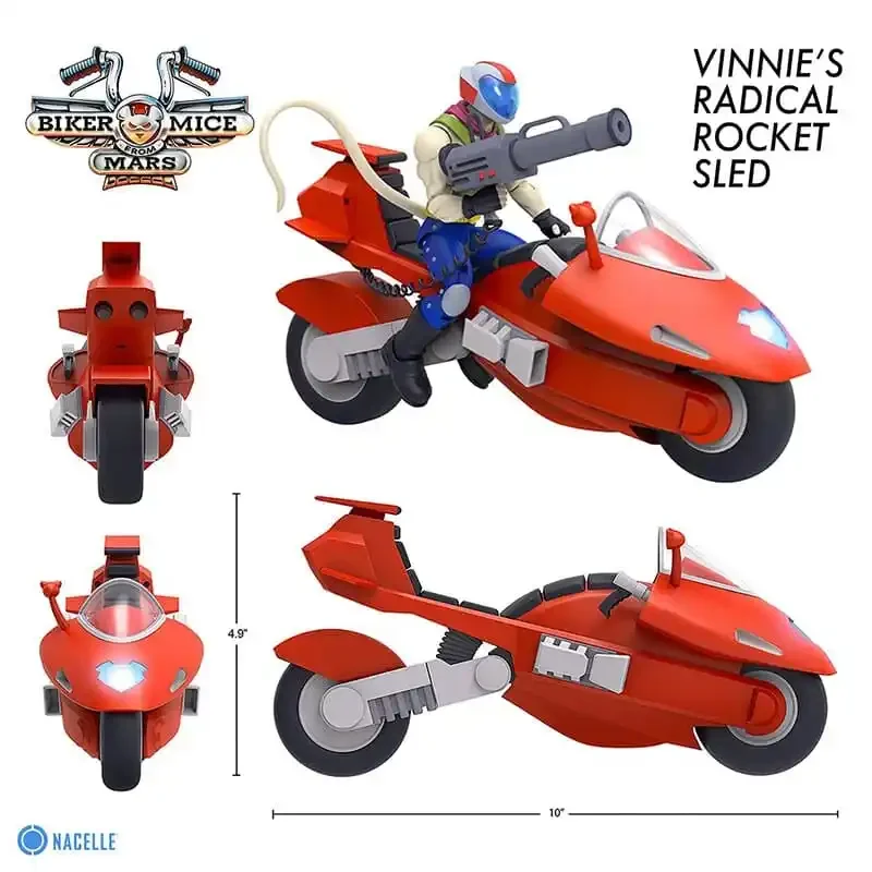 NACELLE Biker Mice From Mars Throttle Vinnie Modo MARTIAN MONSTER BlKE RADICAL ROCKET SLED MONDO CHOPPER Anime Action Figures