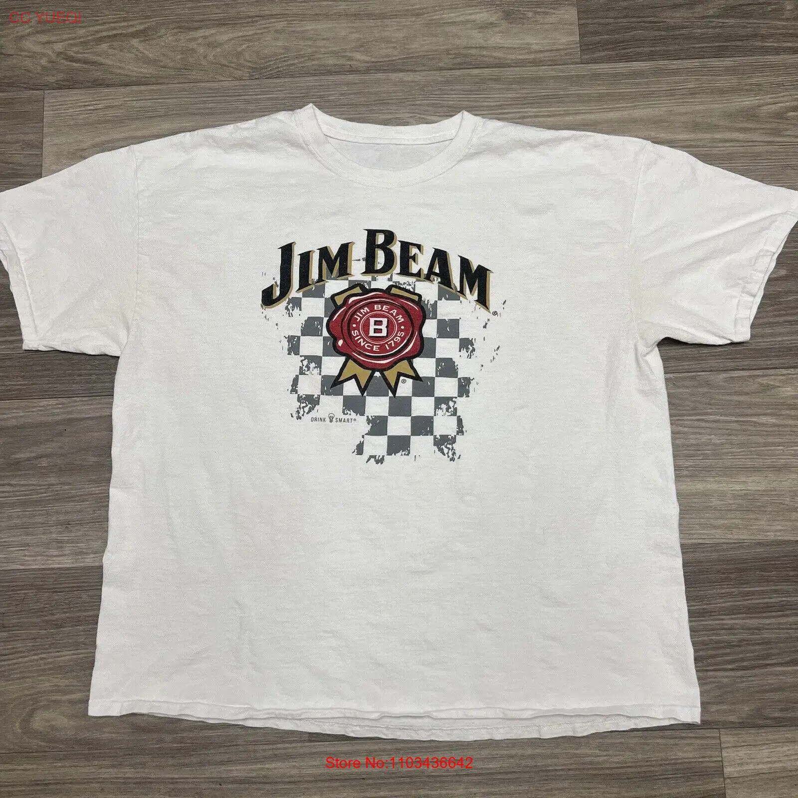Camiseta Vintage de Jim Beam para hombre, camisa de whisky Bourbon, licor blanco medio, cerveza, Bar
