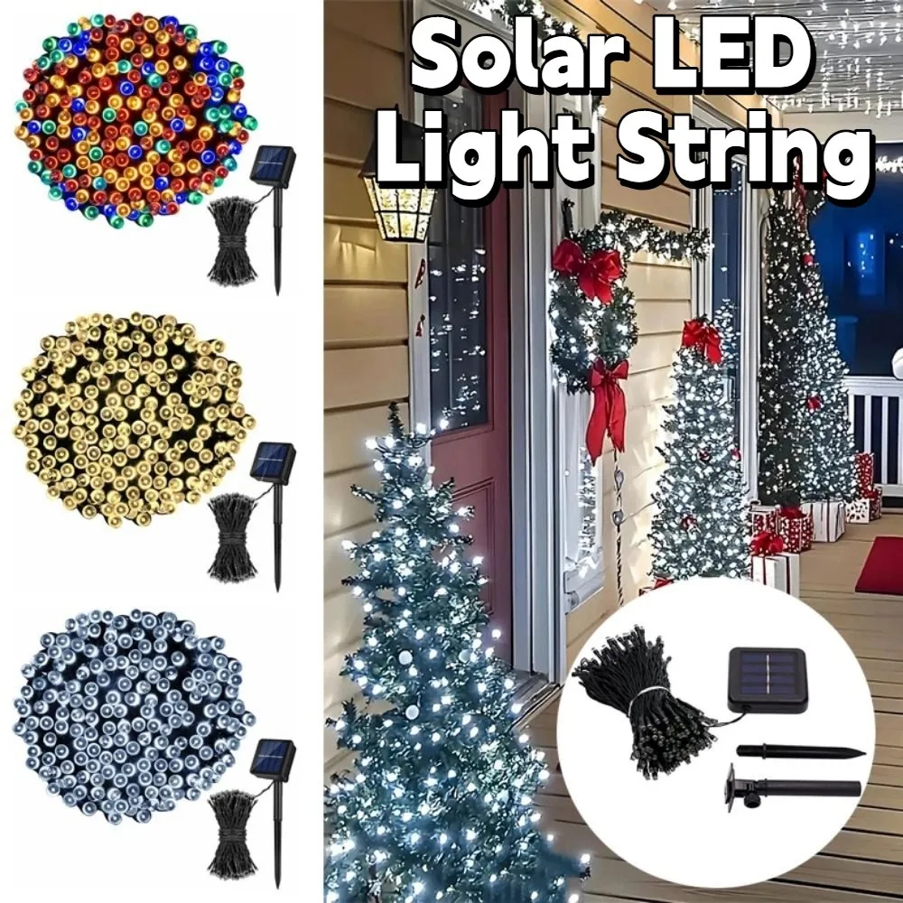 

22M/200LED Solar Garden Light Waterproof Multicolor Outdoor Fairy Lights 8 Lighting Modes Solar Powered Solar String Light