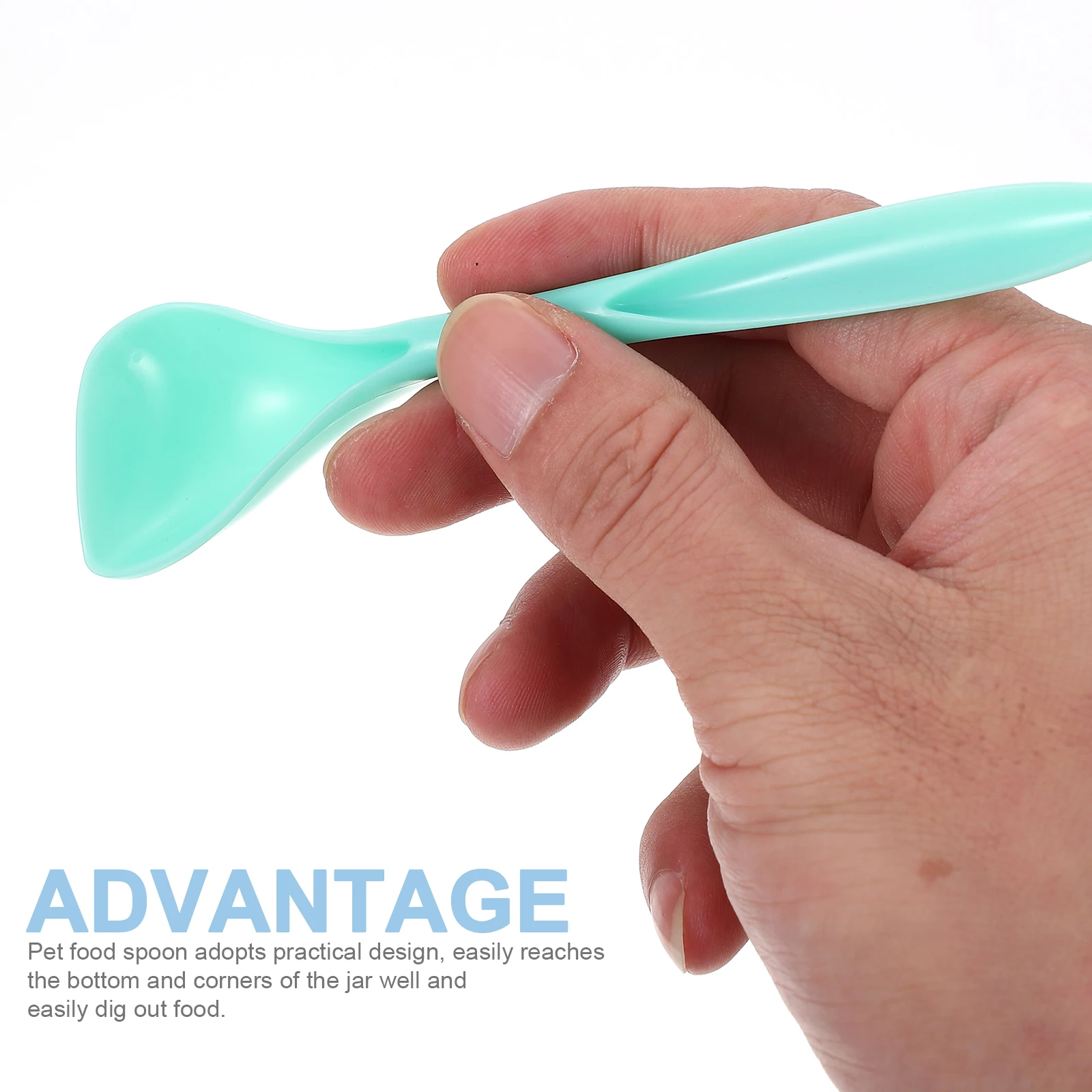 

4pcs Pet Food Spoon Long Handle Reaches Bottom Of Jar Easy Dig Out Multi-Function Mixing Spoon For Cats Dogs Household Use