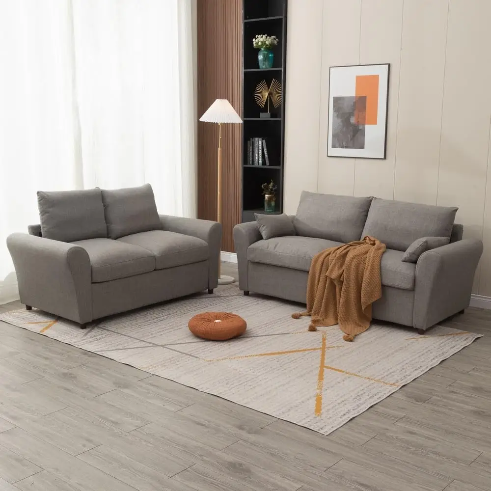 Panana Modern 2 And 3 Seats Loveseat Sofa Couch With Storage, Small Love Seat Couches For Living Room, Bedroom, Apartment,