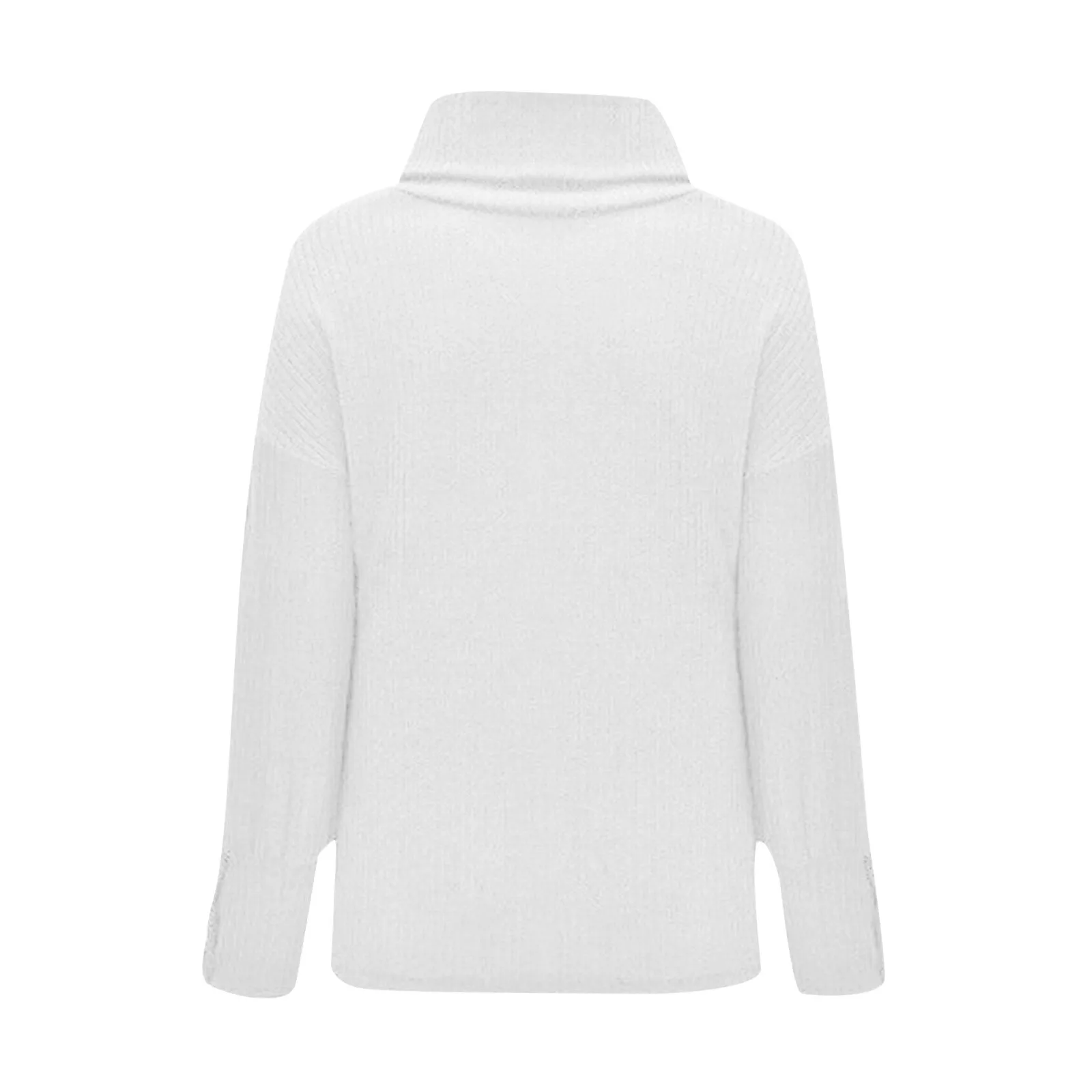 Ladies Pullover Sweaters Autumn Winter Tops Button Design Knitted Turtleneck Sweater For Women'S Loose Tops Female Jumpers Wear