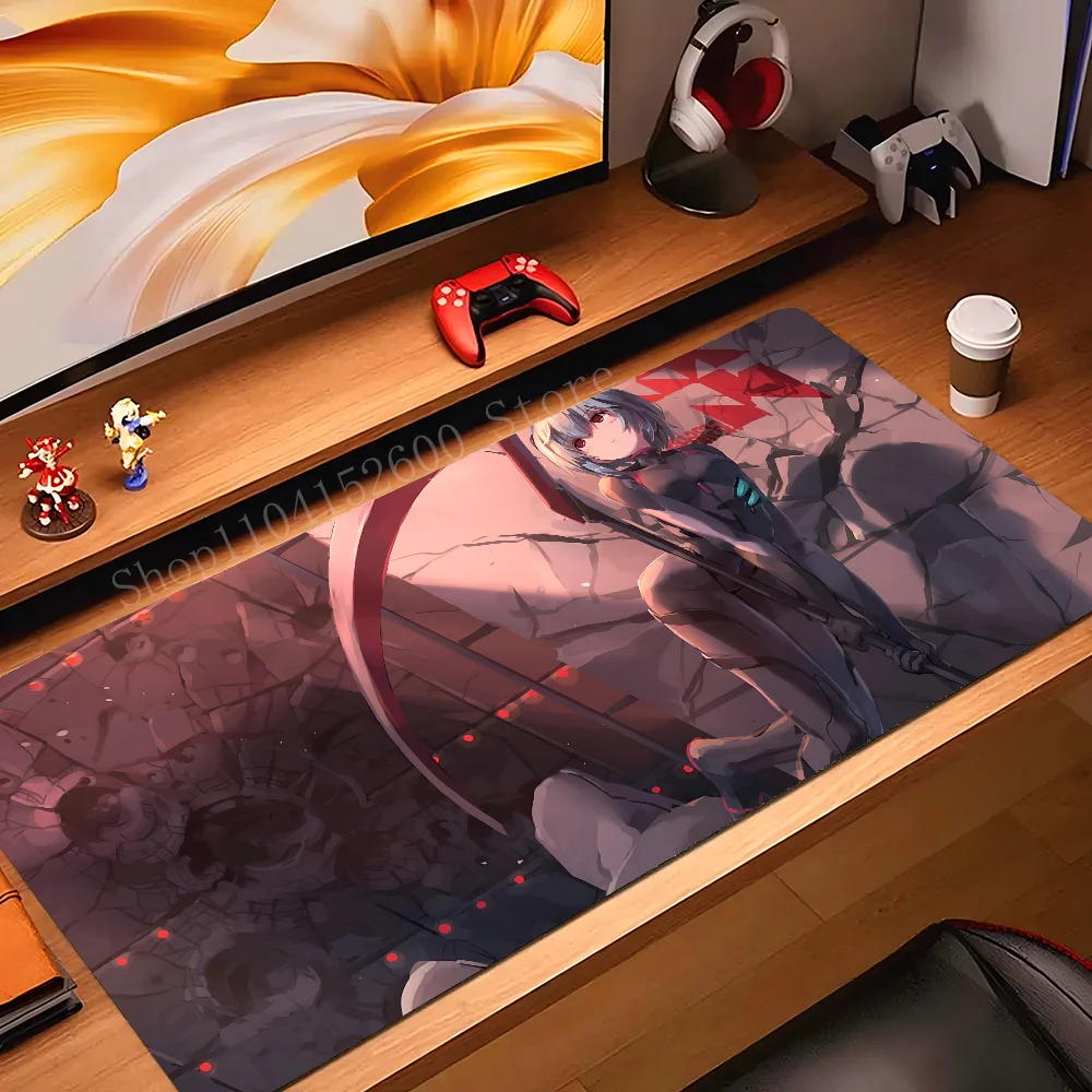 

Anime Ayanami Rei Mousepad Mouse Mat Desk Mat With Pad Gaming Accessories Prime Gaming XXL Keyboard Pad Padding Mat